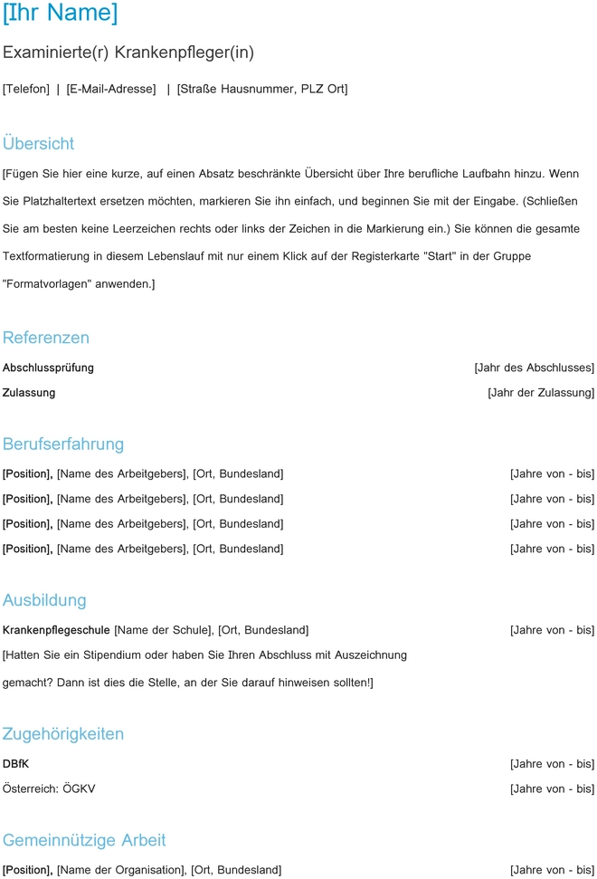 lebenslauf-vorlage-examinierte-krankenschwester