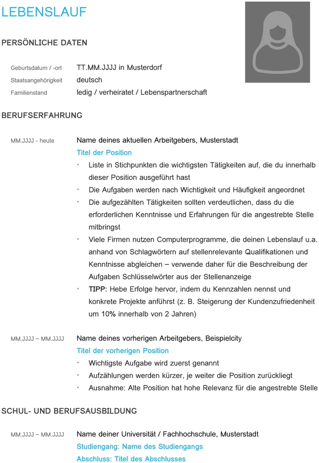 lebenslauf-vorlage-fuer-berufserfahrene