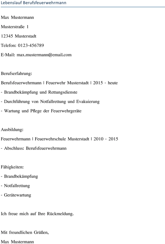 lebenslauf-vorlage-fuer-berufsfeuerwehrmann