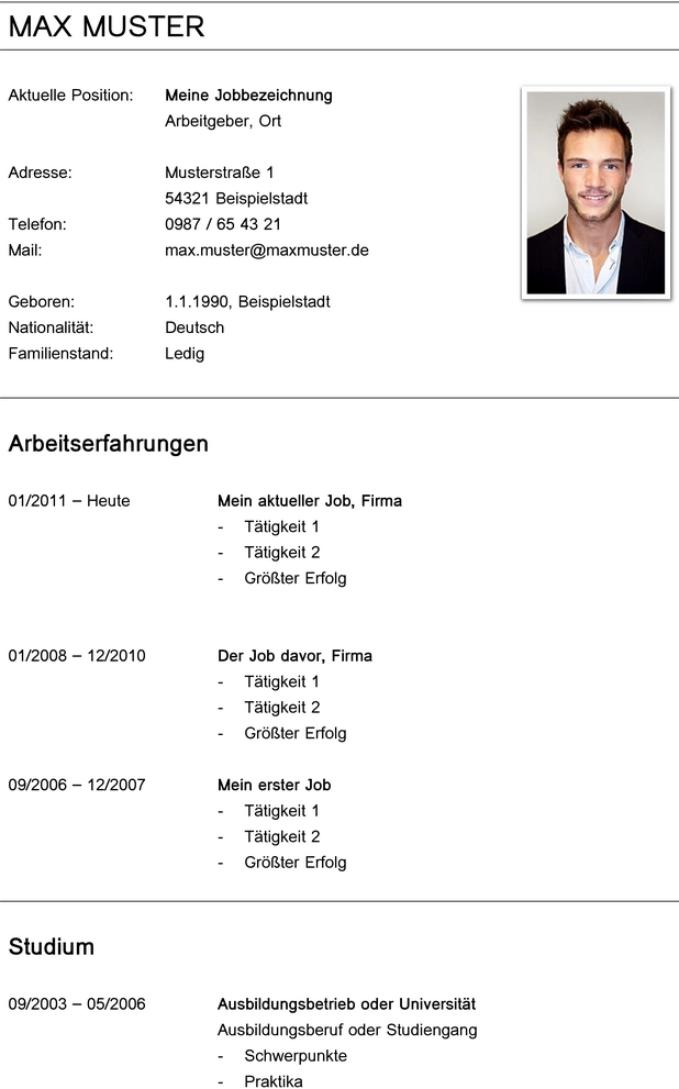 lebenslauf-vorlage-fuer-bewerbung-und-studium