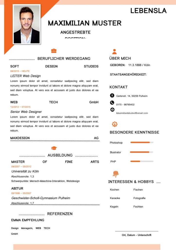 lebenslauf-vorlage-tabellarisch-webdesign
