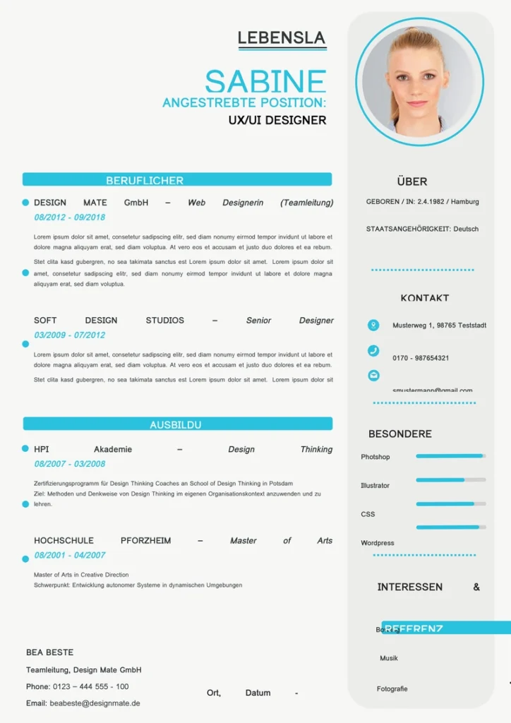 lebenslauf-vorlage-ux-ui-designer