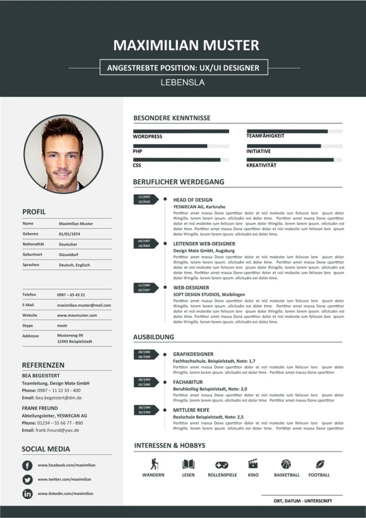 lebenslauf-vorlage-ux-ui-designer-beruflich-kreativ