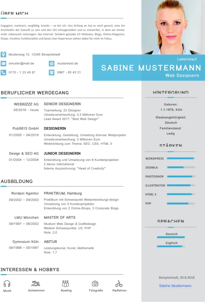 lebenslauf-vorlage-web-designerin