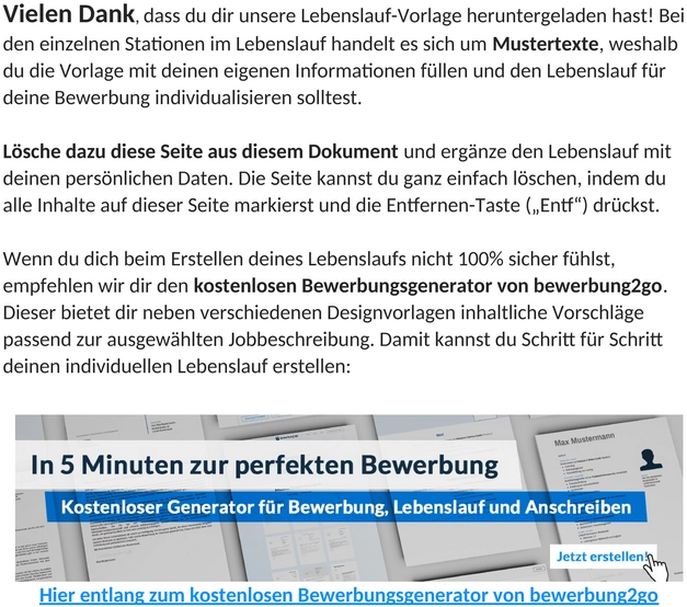 lebenslaufvorlage-berufseinstieg
