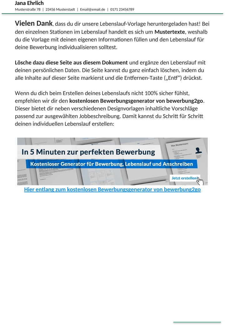 lebenslaufvorlage-business