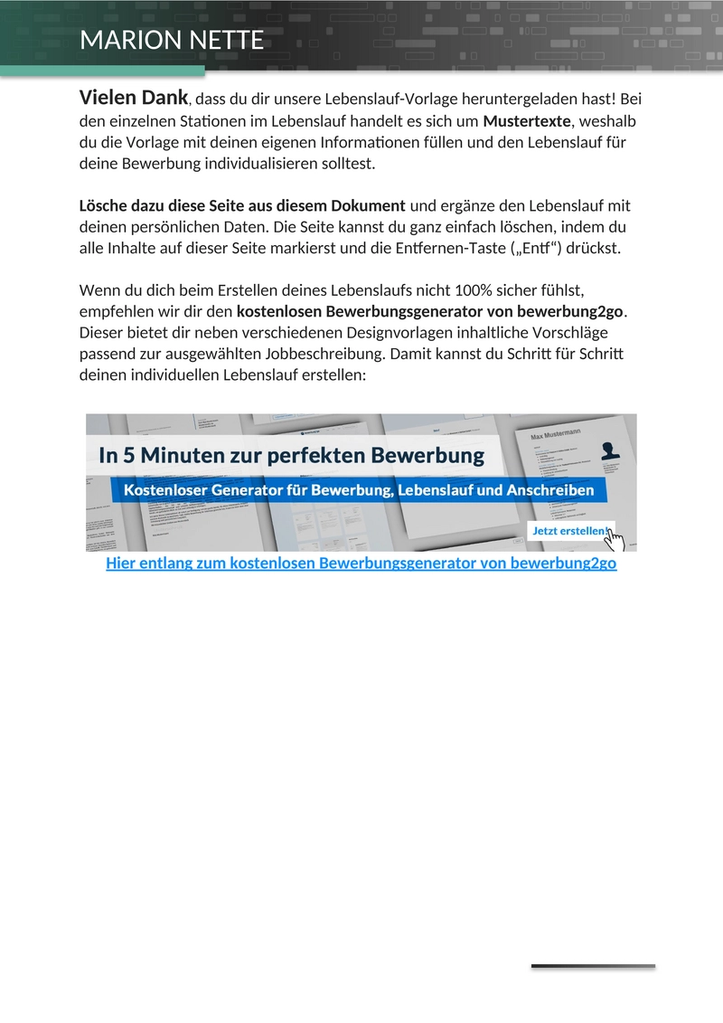 lebenslaufvorlage-duales-studium