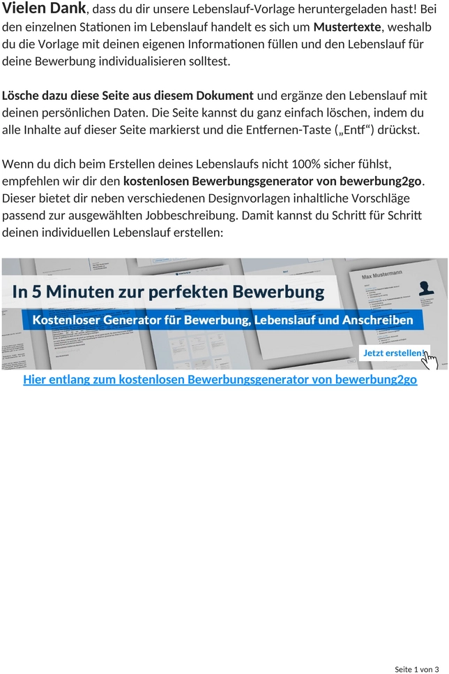 lebenslaufvorlage-motiviert