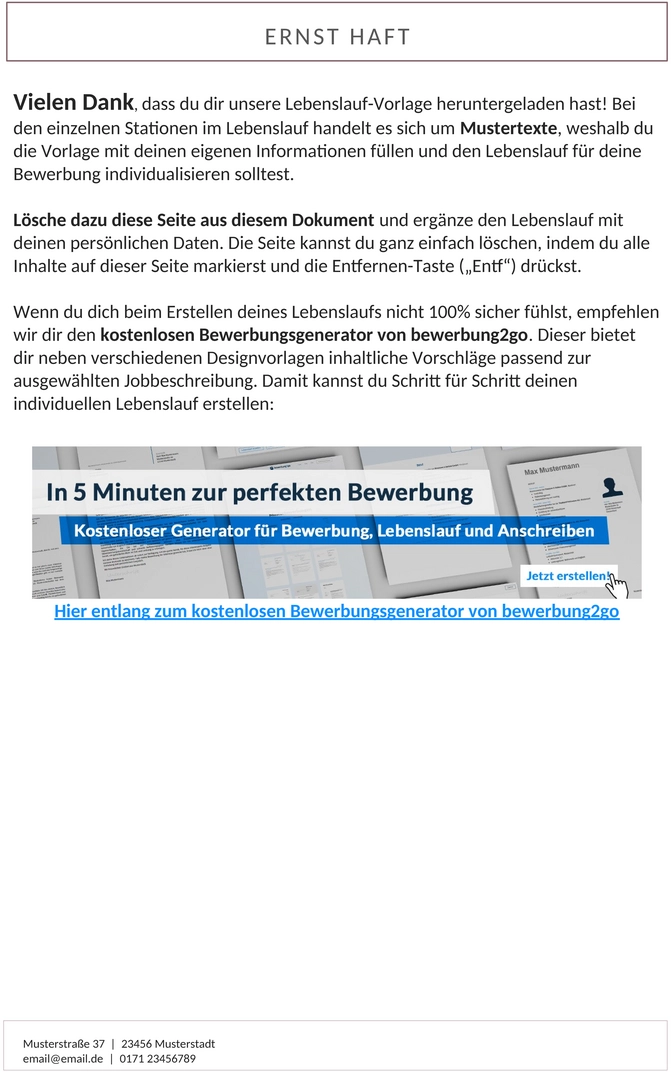 lebenslaufvorlage-praktikum