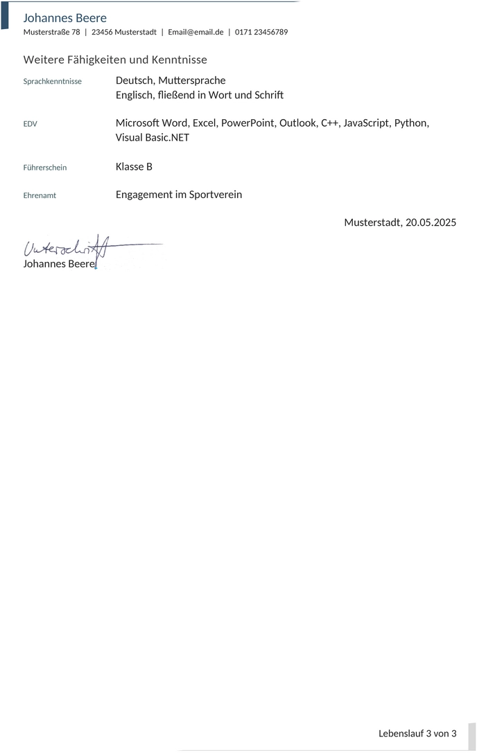 lebenslaufvorlage-strukturiert