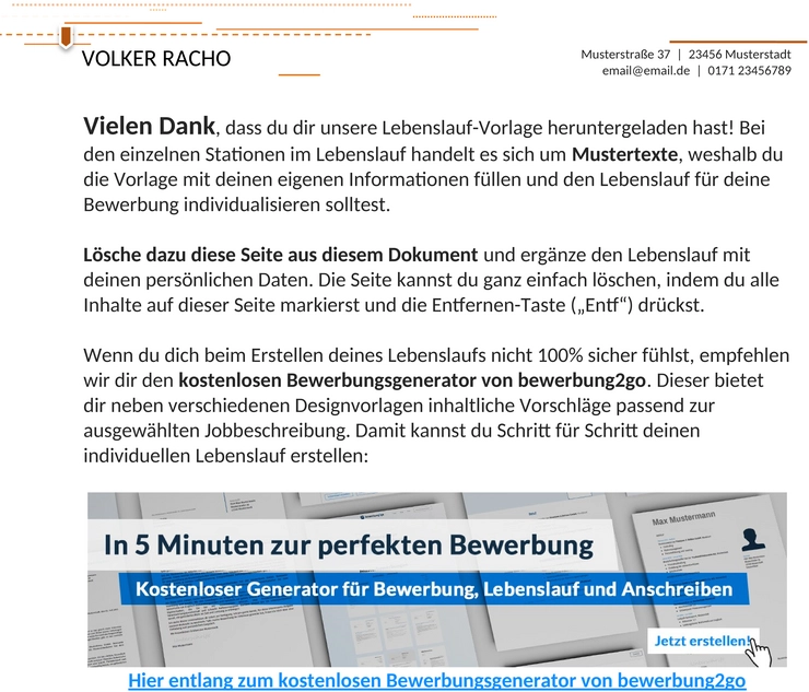 lebenslaufvorlage-uni