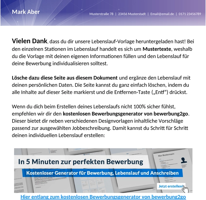 lebenslaufvorlage-up-to-date