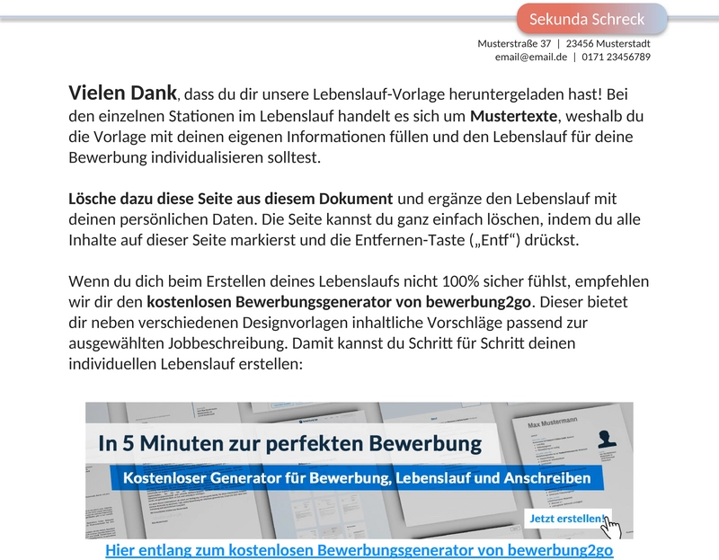 lebenslaufvorlage-volontariat