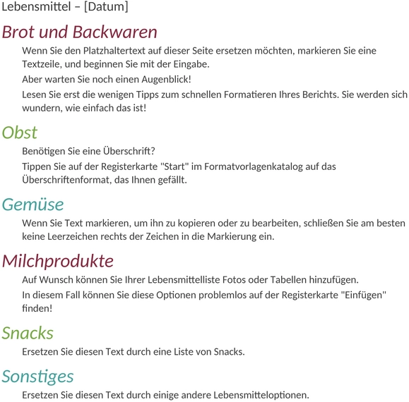 lebensmittel-liste