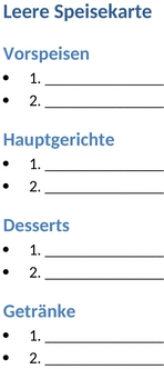 leere-speisekarte