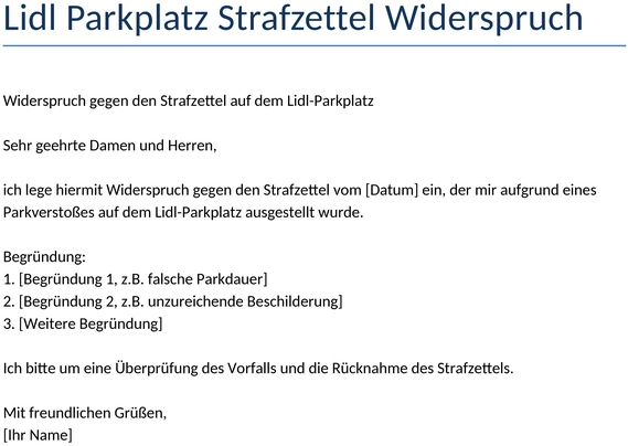 lidl-parkplatz-strafzettel-widerspruch