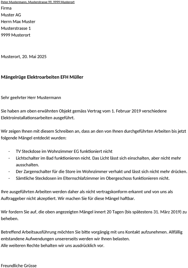 maengelruege-bau-handwerk-vorlage