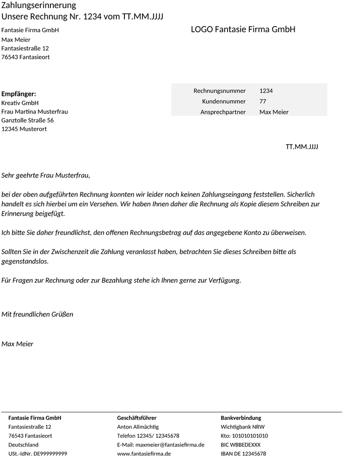 mahnung-erste-zahlungserinnerung-vorlage