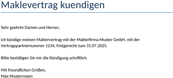 maklervertrag-kuendigen