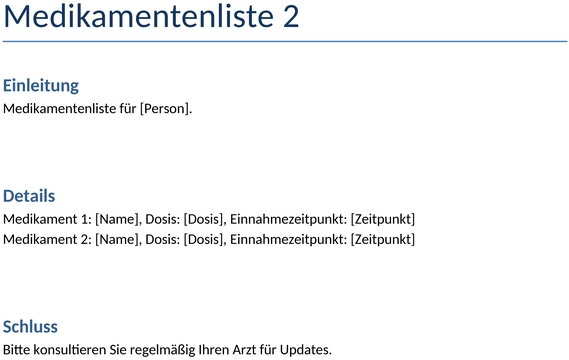 medikamentenliste