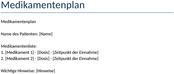 medikamentenplan