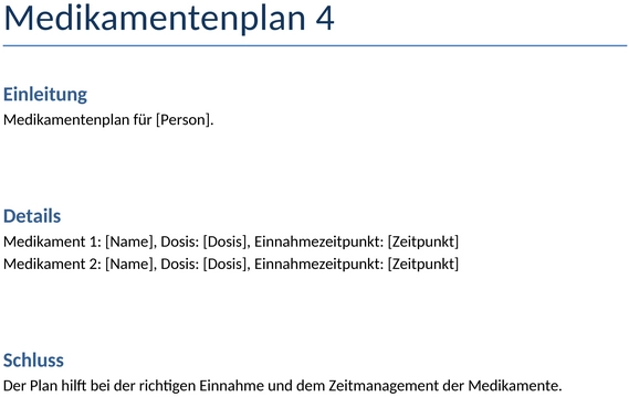 medikamentenplan-vorlage