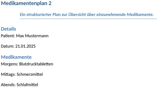 medikamentenplan