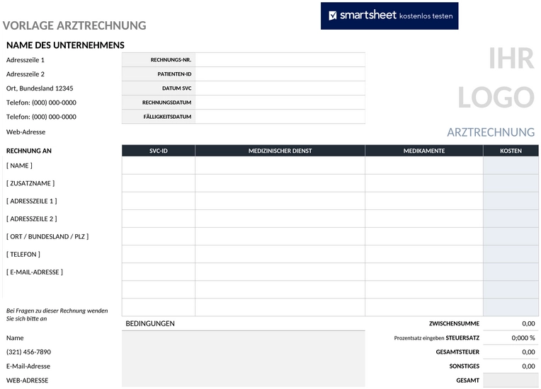 medizinische-rechnungsvorlage-word
