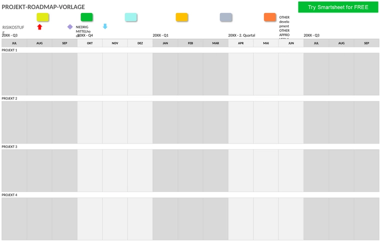 mehrere-projekte-roadmap-vorlage-word