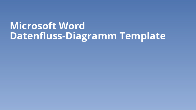 Microsoft Word Datenfluss-Diagramm Template