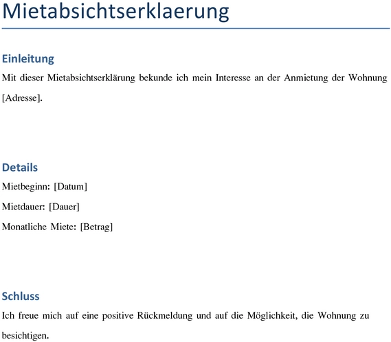 mietabsichtserklaerung-fuer-die-anmietung-einer-wohnung