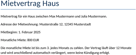 mietvertrag-haus-vorlage