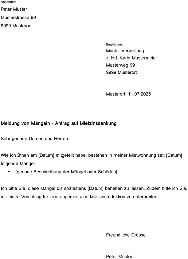 mietzinsreduktion-musterbrief-mangelmeldungen