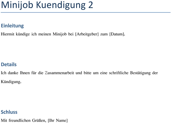minijob-kuendigung-vorlage-fuer-die-korrekte-kundigung