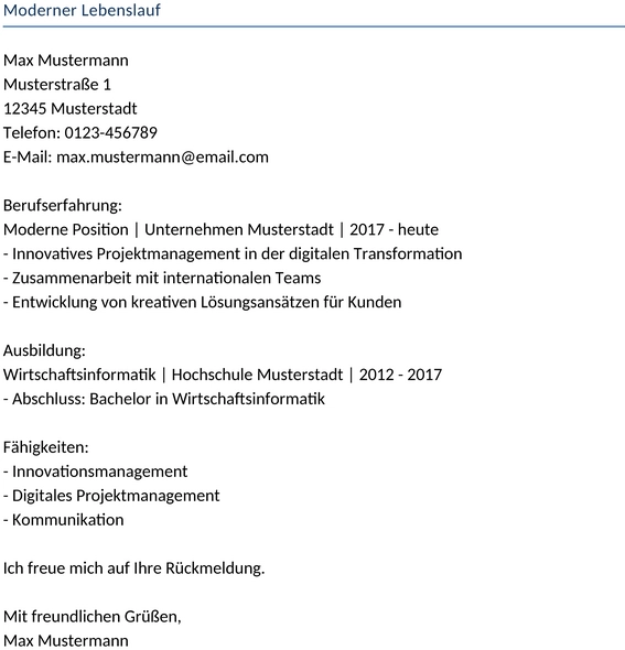 moderner-lebenslauf