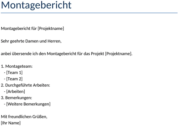 montagebericht-vorlage