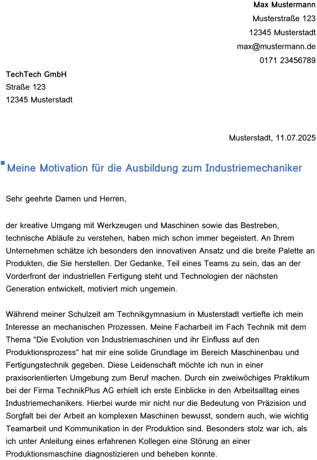 motivationsschreiben-ausbildung-industrie-mechaniker
