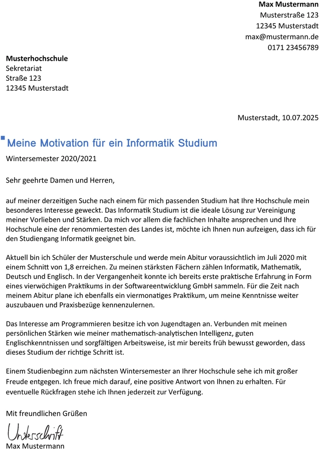 motivationsschreiben-informatik-studium-vorlage