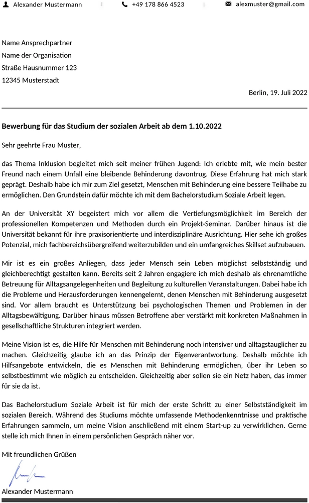 motivationsschreiben-vorlage