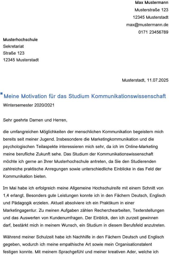 motivationsschreiben-vorlage-kommunikationswissenschaften