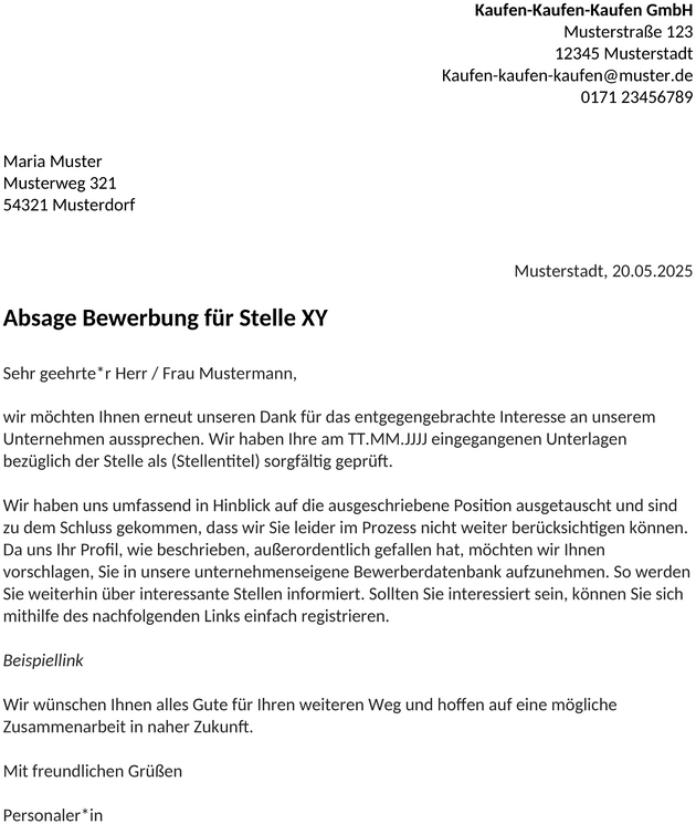 muster-absage-arbeitgeber
