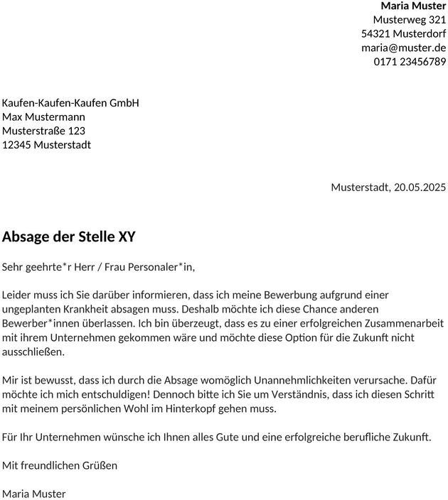 muster-absage-arbeitnehmer