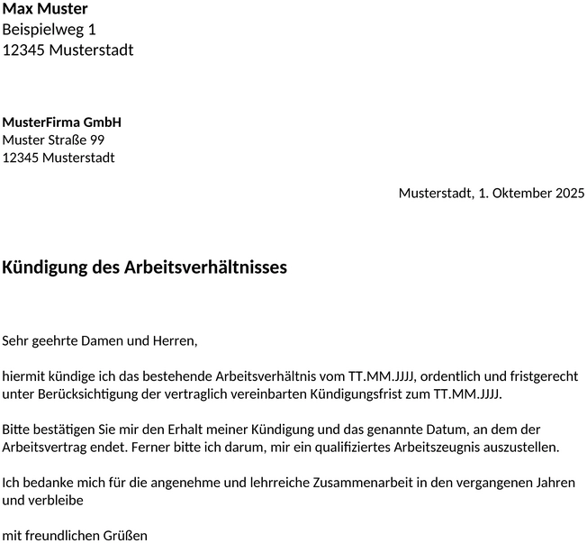 muster-arbeitszeugnis-anfordern-eigenkuendigung