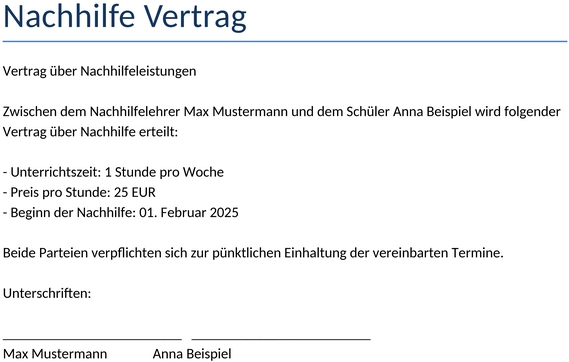 nachhilfe-vertrag