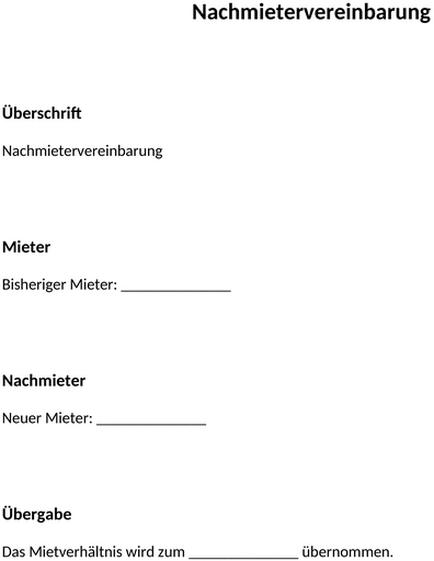 nachmietervereinbarung-vertrag