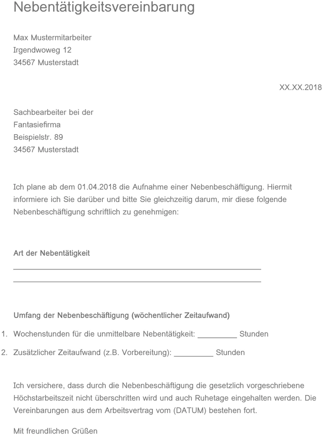 nebenbeschaeftigung-vereinbarung-muster-fuer-arbeitnehmer-und-arbeitgeber