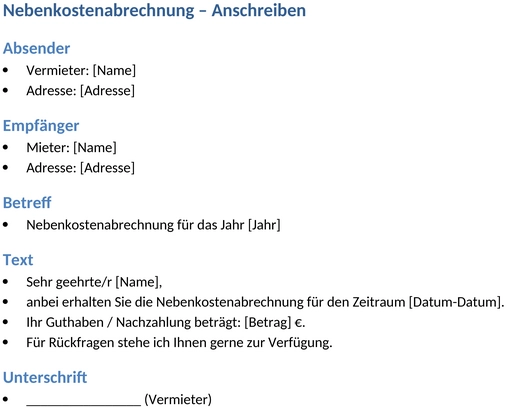 nebenkostenabrechnung-anschreiben