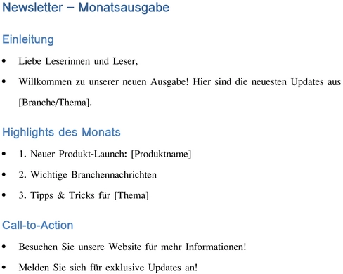 newsletter-monatliche-ausgabe-vorlage