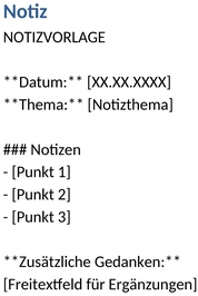 notizvorlage