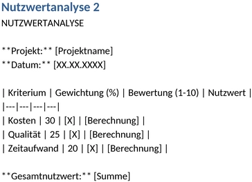 nutzwertanalyse-business